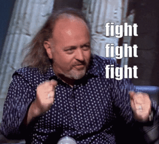 Fight Fight Fight Bill Bailey Pounding Fist GIF