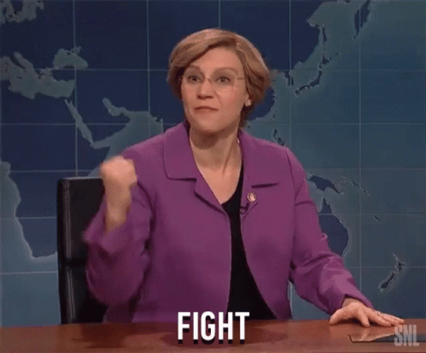 Fight Fight Fight Kate McKinnon SNL GIF