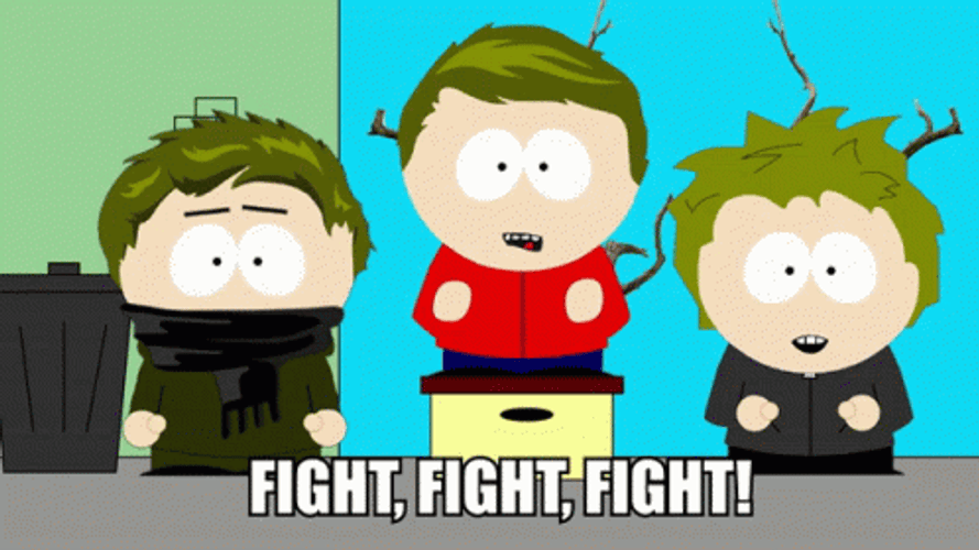 Fight Fight Fight South Park Kids GIF