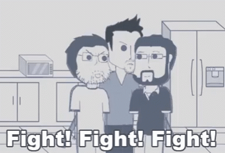 Fight Fight Fight Then Kiss Animation GIF