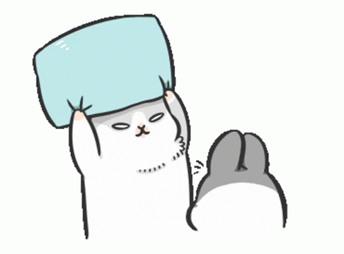 Fight On Angry Animated Bunny Pillow Fight GIF