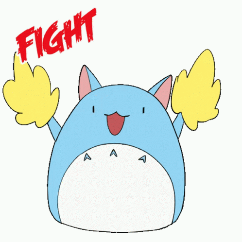 Fight On Bouncing Animated Cat Cheering GIF