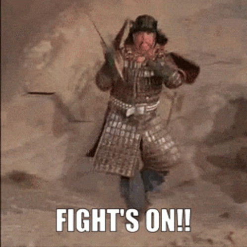 Fight On Man In A Traditional War Protection GIF