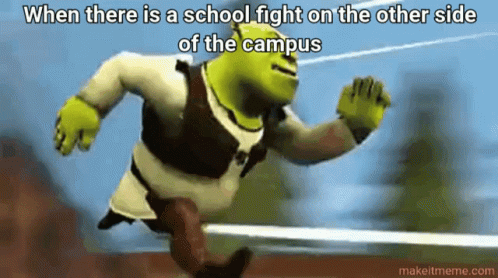 Fight On Shrek Running GIF