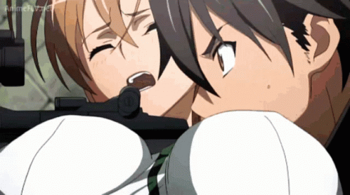 Fight With Saeko Highschool Of The Dead GIF
