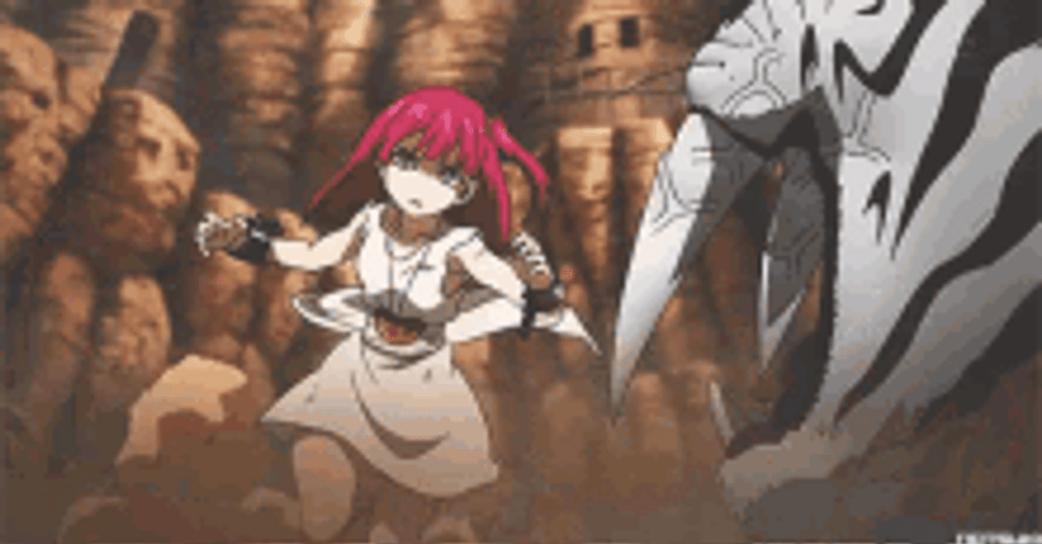 Fight With Tigers In Magi Anime GIF