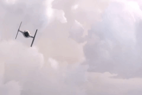 Fighter Jet Releases Green Laser GIF