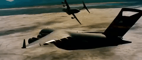 Fighter Jet Turn To Right GIF