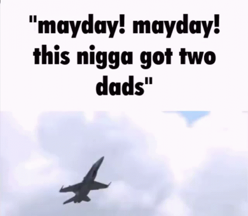 Fighter Jet With Mayday Mayday Text GIF