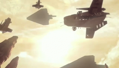 Fighter Jets Flying With X On Tail GIF