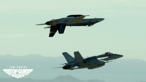 Fighter Jets with Top Gun Maverick Logo