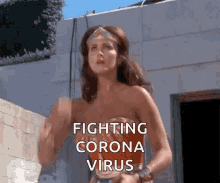 Fighting Coronavirus Wonder Woman GIF