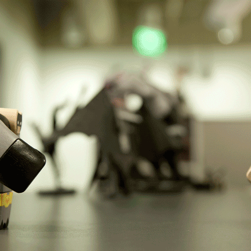 Fighting Figures Batman Superman GIF