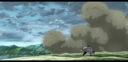 Fighting Naruto Jutsu Versus Sasuke GIF
