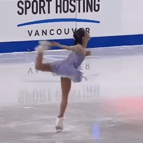 Figure Skater Tricks Performance Ice Skating  GIF