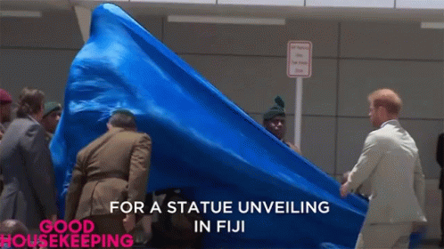 Fiji Statue Unveiling GIF