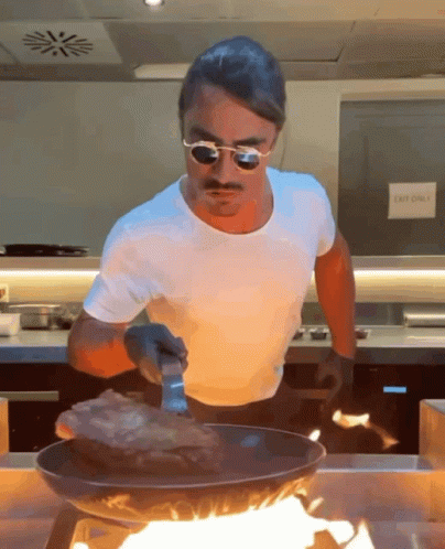Filet Mignon Cooked By Salt Bae GIF