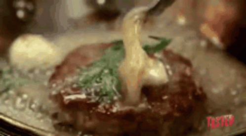 Filet Mignon Drizzle Of Truffle Oil GIF