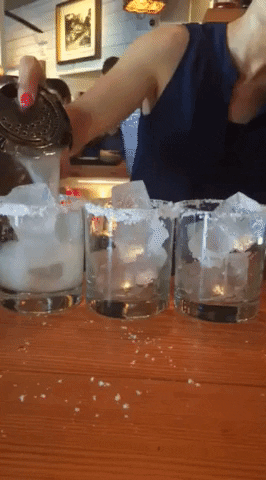 Filling In Glass With Margarita GIF
