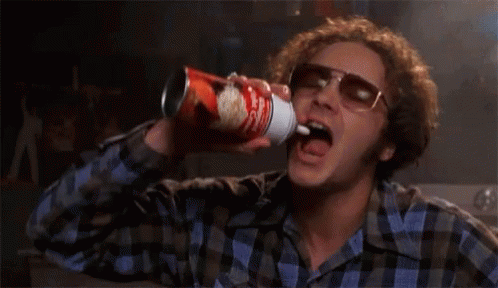 Filling Man's Mouth With Whipped Cream GIF