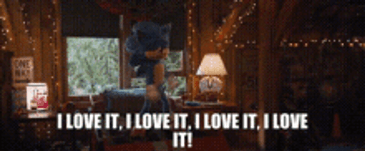 Film Sonic The Hedgehog I Love It GIF