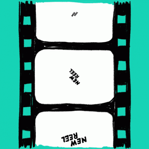 Film Strip Saying New Reel GIF