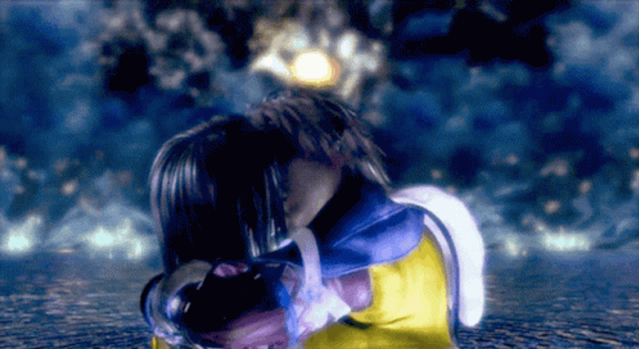 Final Fantasy X Tidus Yuna Kiss GIF