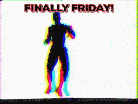 Finally Friday Glitch Animated Dance GIF