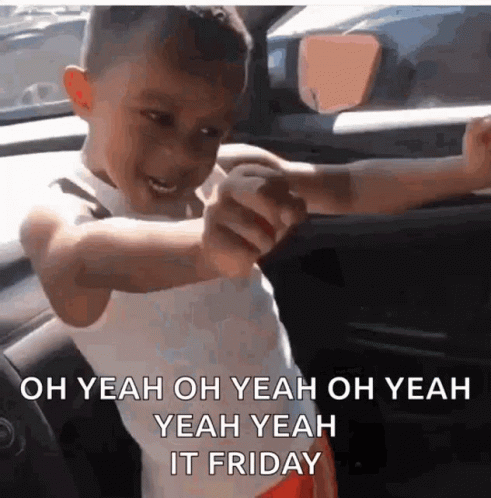 Finally Friday Oh Yeah Dancing Kid GIF