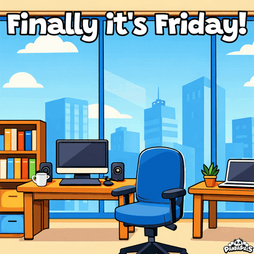 Finally It's Friday Office GIF