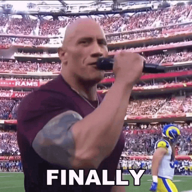 Finally The Rock Football Stadium GIF