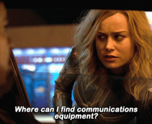 Finding Communication Equipment Captain Marvel GIF