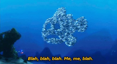 Finding Nemo Blah Blah Blah Me Me Blah GIF