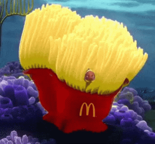 Finding Nemo McDonald French Fries Animation GIF