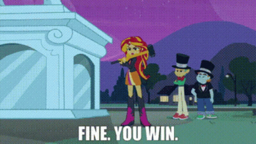 Fine You Win Sunset Shimmer My Little Pony GIF