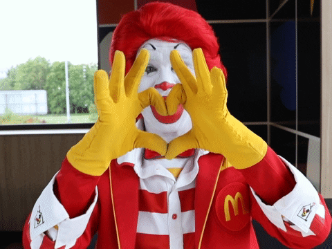 Finger Love Ronald Mcdonald GIF