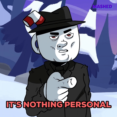 Finger Pointing Nothing Personal Animation GIF