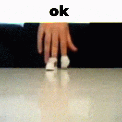 Finger Wearing Small Adidas White Shoes GIF