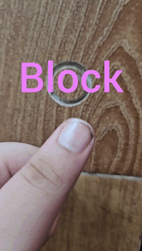 Finger with Pink Block
