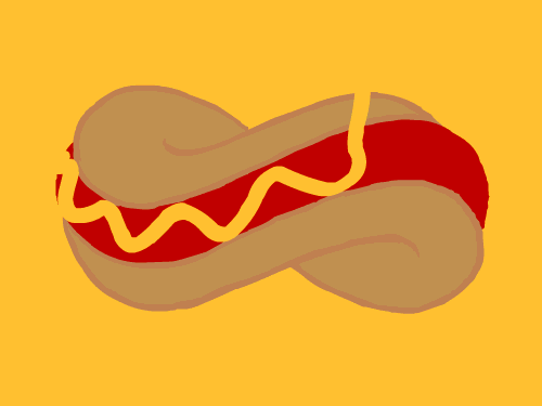 Fingers Can't Resist Twisting Hotdog With Cheese GIF