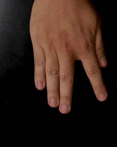 Fingers Moving Like Newton Pendulum GIF