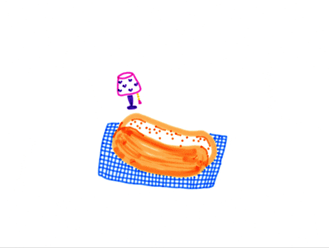 Fingers Shaking Seeing Hotdog Sleeping GIF