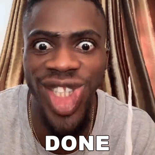 Finished Done Josh Alfred GIF