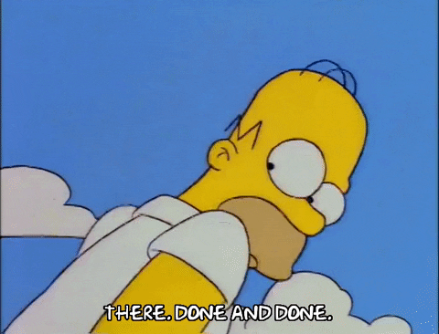 Finished Homer Simpson Done GIF