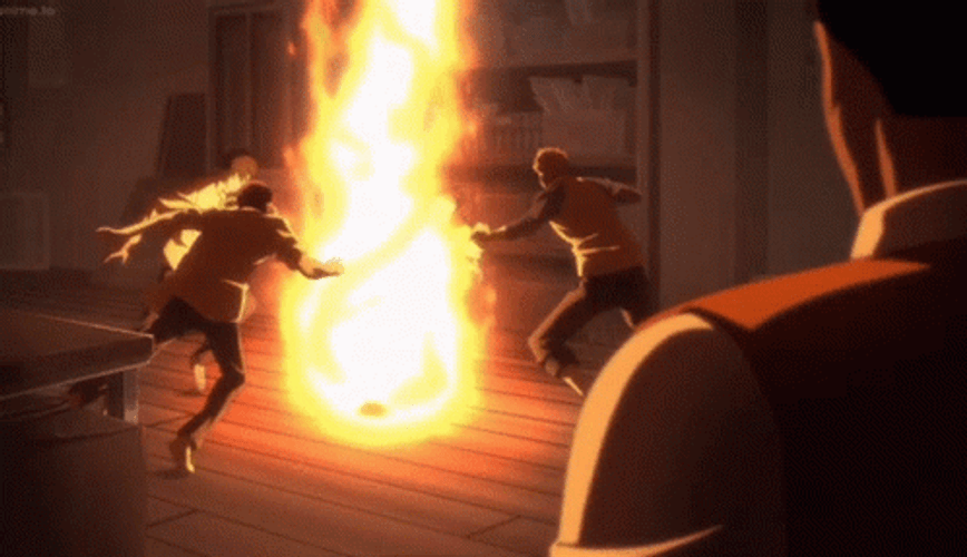 Fire Anime Explosion GIF 