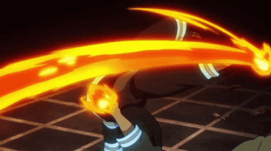Fire Anime Shinra Floor Twist GIF 