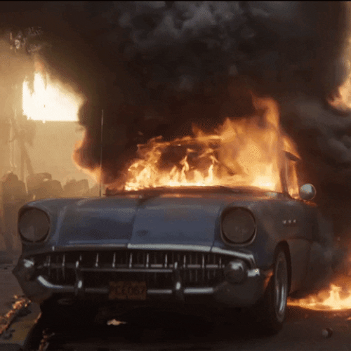 Fire Car Burning Smoke Far Cry 6 Game GIF