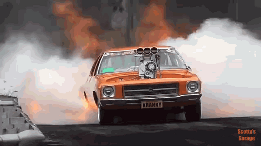Fire Car Tires Burnout Scotty’s Garage GIF