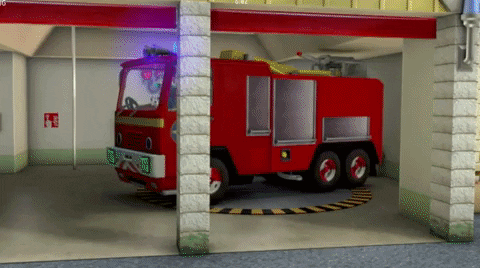 Fire Car Truck Firemen Brandweerman Sam GIF