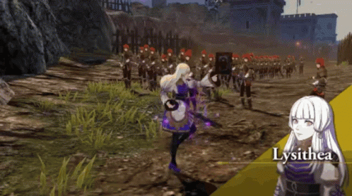 Fire Emblem Warriors Lysithea Fight GIF